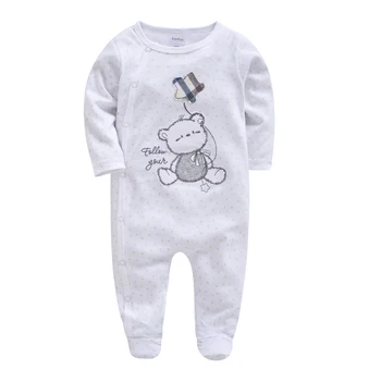 

2019 Lastest Long Sleeve Cotton Baby Girl Boy Rompers 3M 6M 9M 12M Kids Female Male Lovely Cartoon Clothes