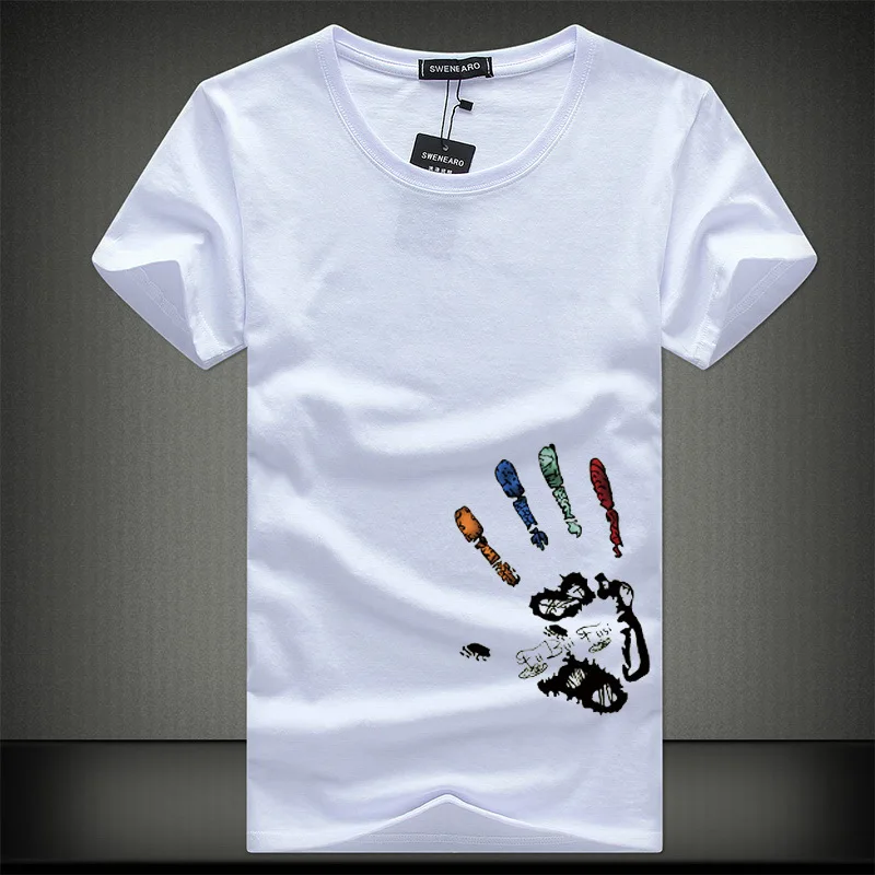 New Mens T Shirts Fashion Summer O-Neck Slim Fit Short Sleeve Shirt Men Mercerized Cotton Brand-Clothing Casual T-Shirt | Мужская одежда