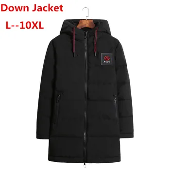 

plus size 10XL 8XL 6XL long thicken winter down jacket men brand clothing warm duck down jacket male top quality men down parkas