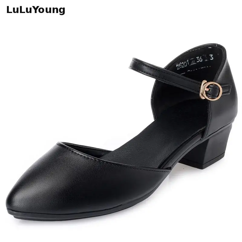 

Work Sandals Summer Comfort Women Med Heel Sandals Comfortable Point Toe Size 35 To 43