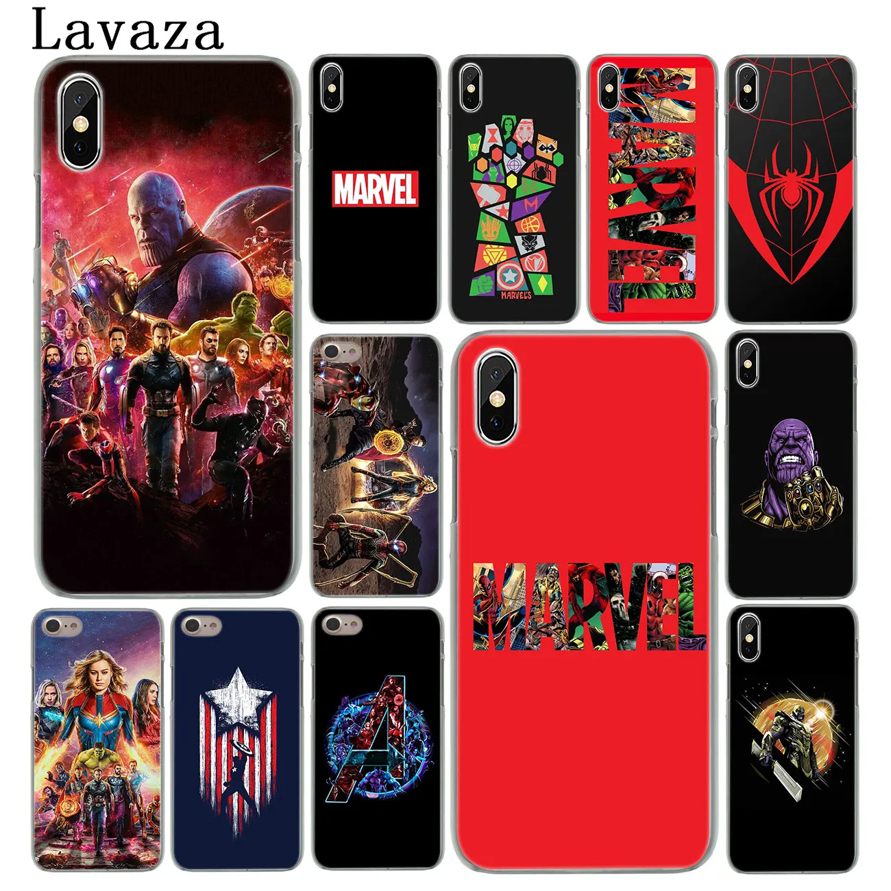 

Lavaza Marvel Avengers Thanos Endgame Hard Hard Phone Case for iPhone XR X XS 11 Pro Max 10 7 8 6 6S 5 5S SE 4 4S Cover