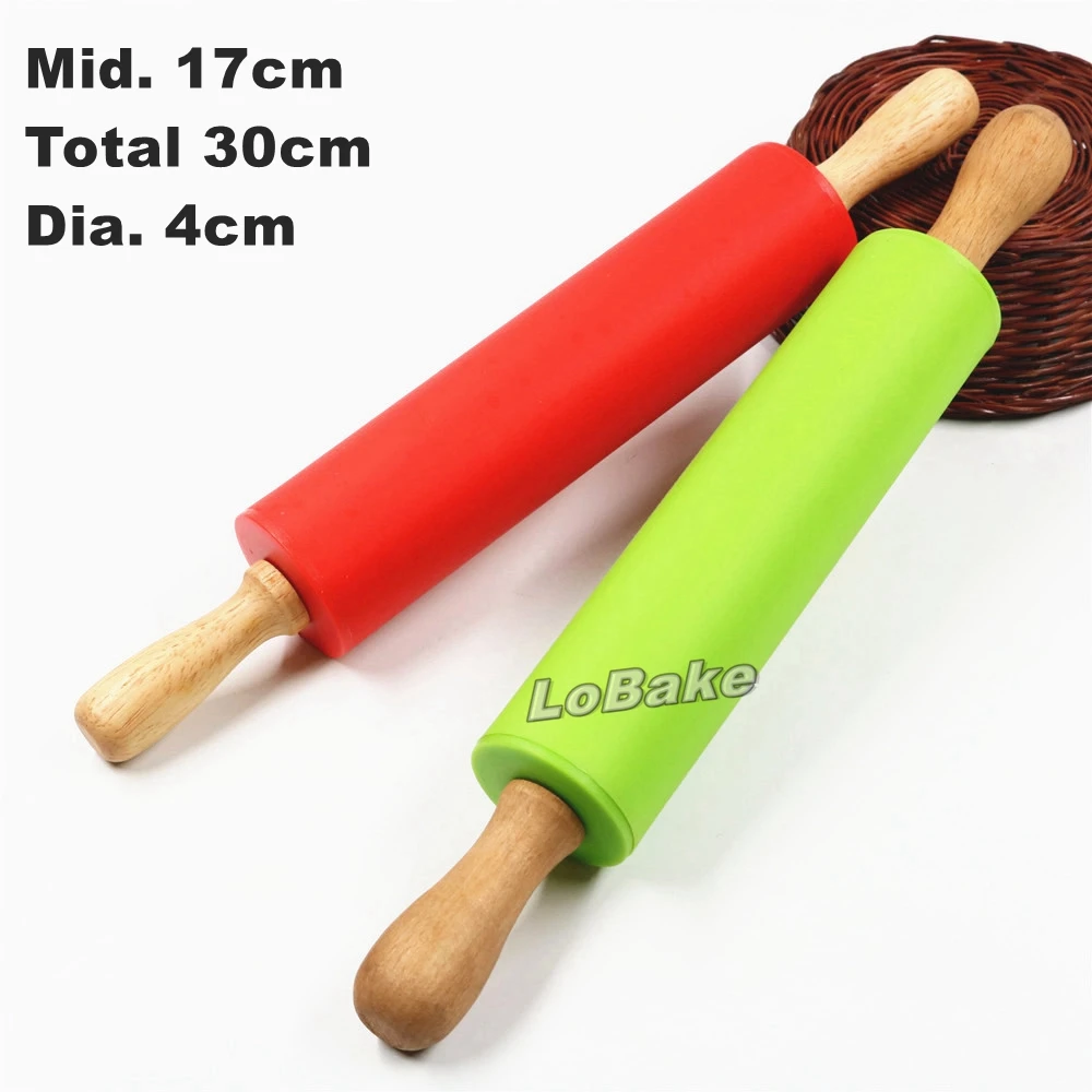 New 30cm length 17cm middle 4cm diameter silicone rolling pin with