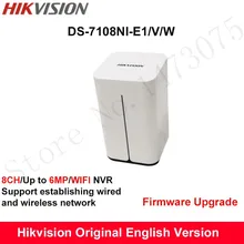 Em Estoque Hikvision DS-7108NI-E1 Incorporado 8ch NVR Sem Fio a/V/W 8ch 1080 P WiFi Network Video Recorder Onvif suporta até 6MP