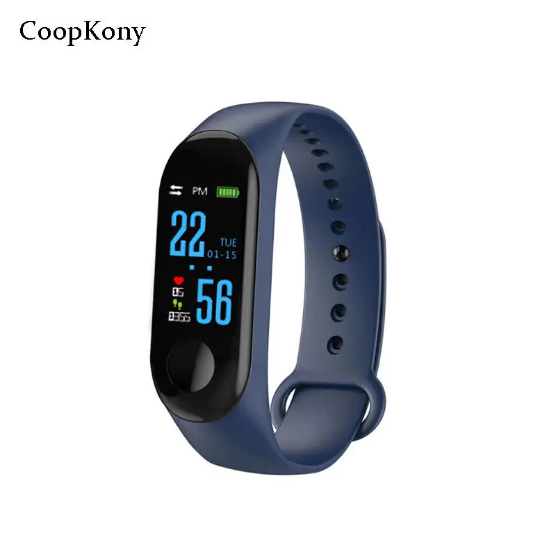 

Coopkony Smart Bracelet Color screen blood pressure IP67 Fitness Tracker Heart Rate Monitor Smart band For Android IOS phone