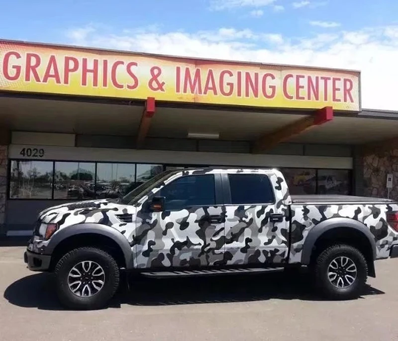 Black White Camouflage Vinyl Wrap-6