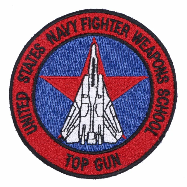 US NAVY WEAPONS SCHOOL TOP GUN SQUADRON EMBROIDERED BADGE PATCH on