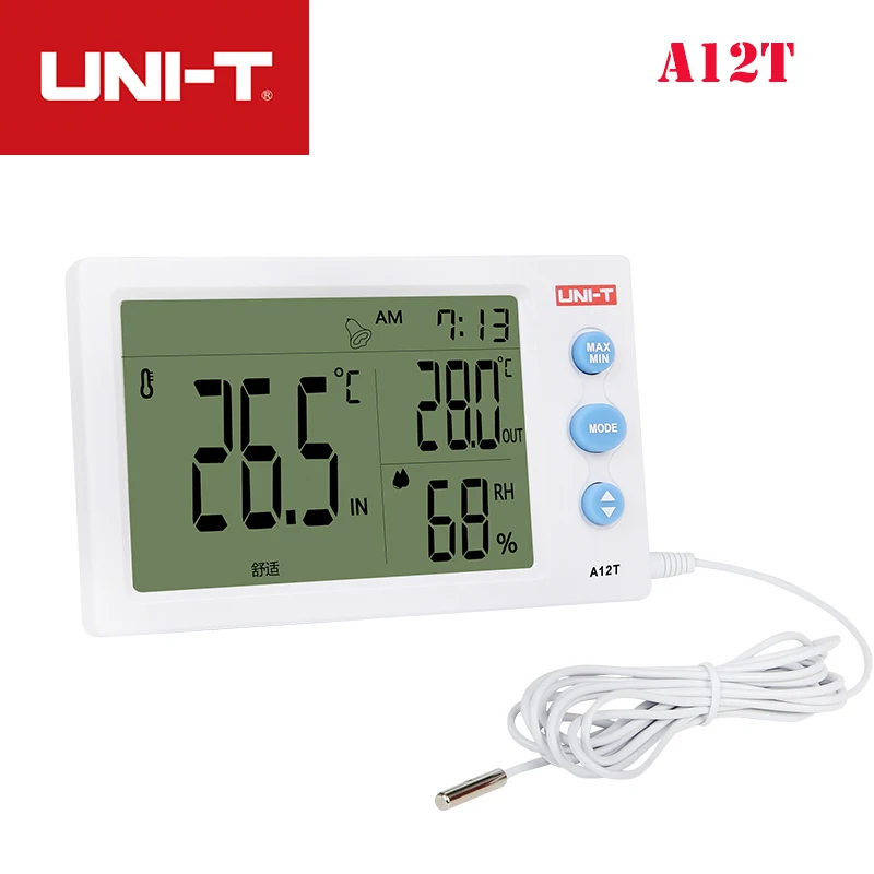 

A12T A13T Digital Thermometer Hygrometer Dual Temperature Humidity Meter Alarm Clock Weather Station Indoor Outdoor instrument