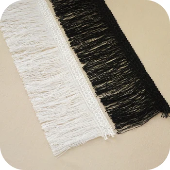 

10Yds Hot Sale White/Black Tassel Venice Lace Trim Polyester Sewing Costume Craft Applique with fringe-ZZJ