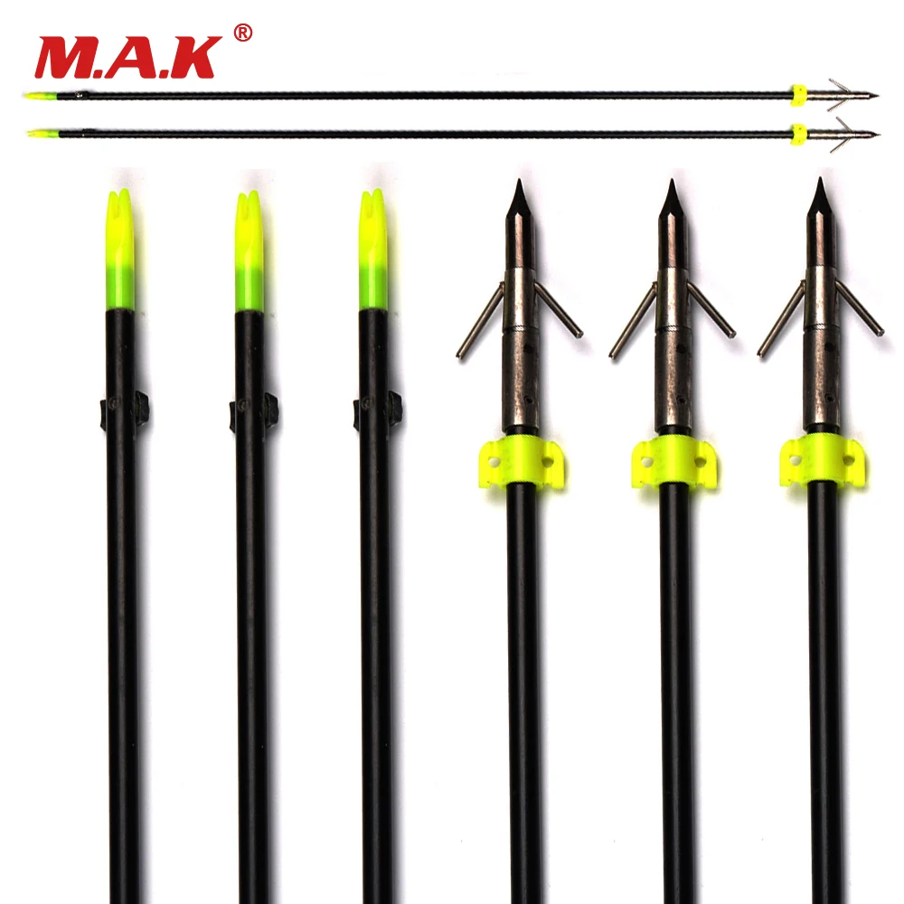 Günstig 6 12 Pcs Fiberglas Angeln Pfeile Länge 88cm Durchmesser 8mm für Verbindung Recurve Bogen Bogenschießen Angeln Jagd Schießen