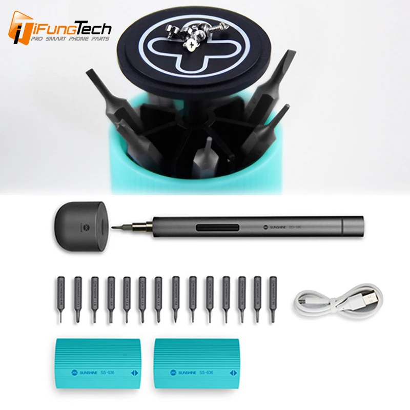 

SUNSHINE SD-18E high precision mini multifunction electric screwdriver alloy steel screwdriver set mobile phone repair