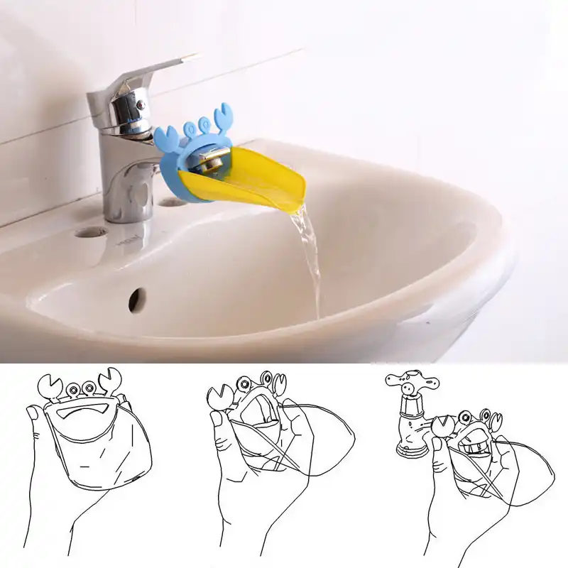 Bathroom Faucet Extender Cartoon Baby Hand Washing Device