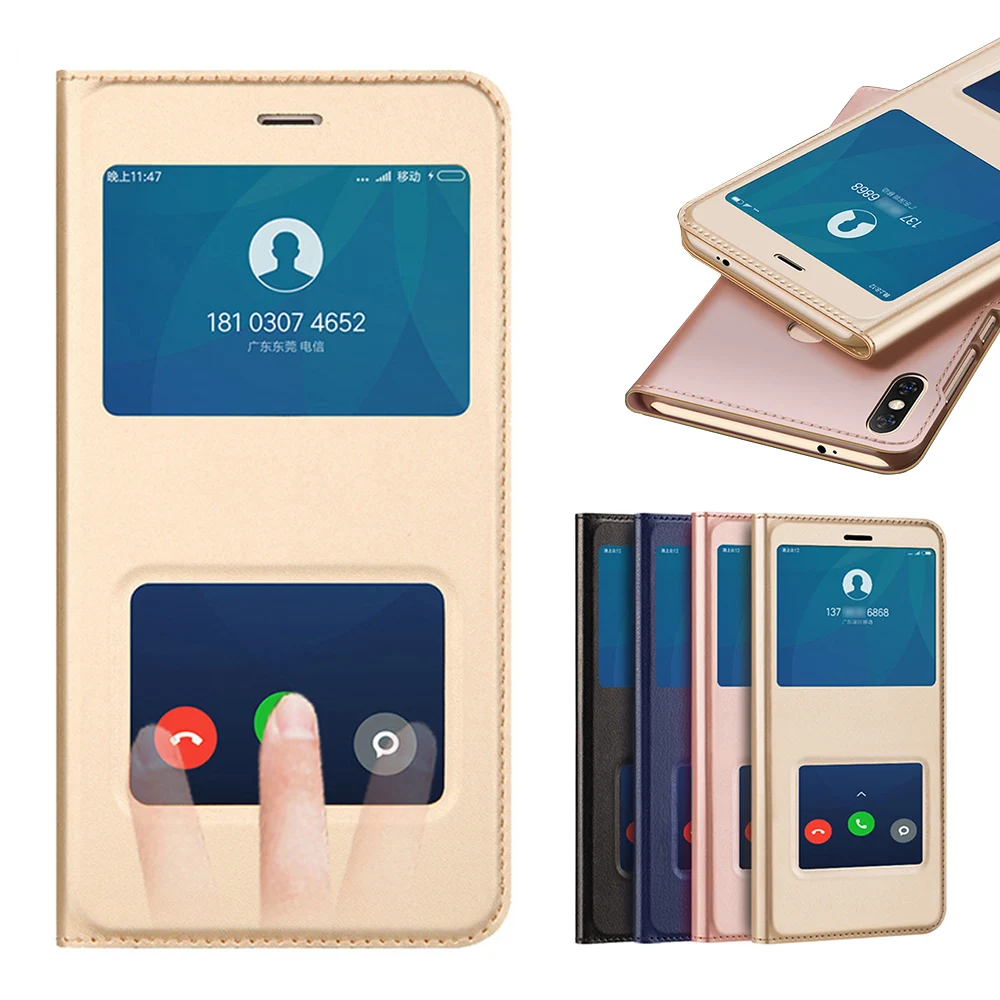 Роскошный кожаный чехол книжка для телефона Xiaomi Redmi 5 Plus Mi 6X A2 противоударный 6 Pro 6A