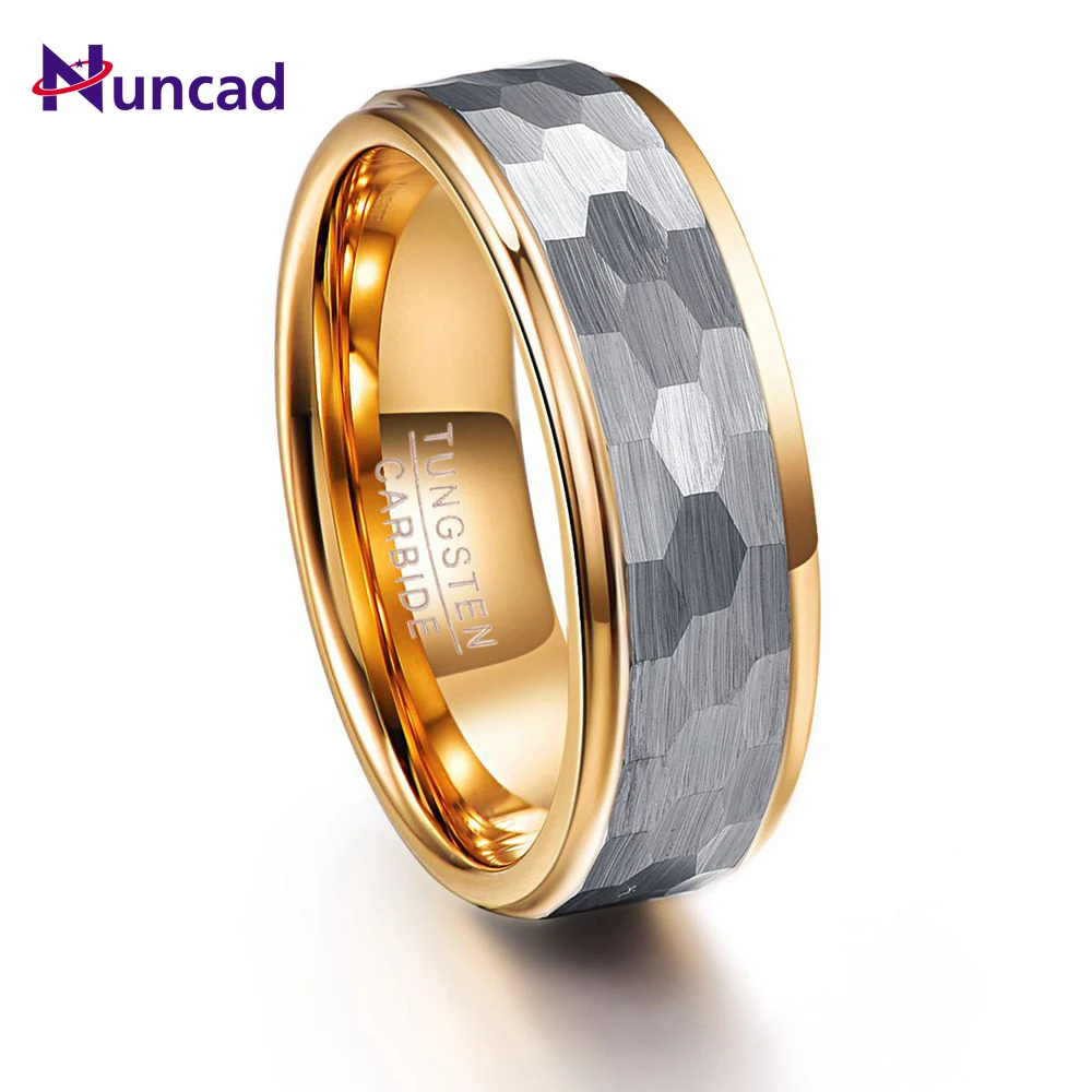 

Party Ring Hexagon Silver Gray Color Men Rings Tungsten Carbide Wedding Bands Anillos para hombres Pierscienie Drop Shipping