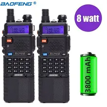 2Pcs Baofeng UV-5R 8W מכשיר קשר מקצועי CB רדיו תחנת UV5R HF משדר VHF UHF נייד UV 5R ציד חזיר רדיו(China)