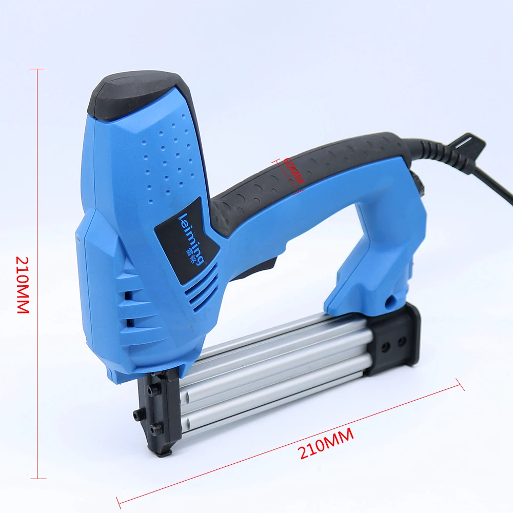200V-240V Electric Staple Gun 2 In 1 Brad Nailer & Stapler Electric Nail Power Tool with 500 pcs nails for wood furniture 2