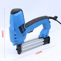 200V-240V Electric Staple Gun 2 In 1 Brad Nailer & Stapler Electric Nail Power Tool with 500 pcs nails for wood furniture 2
