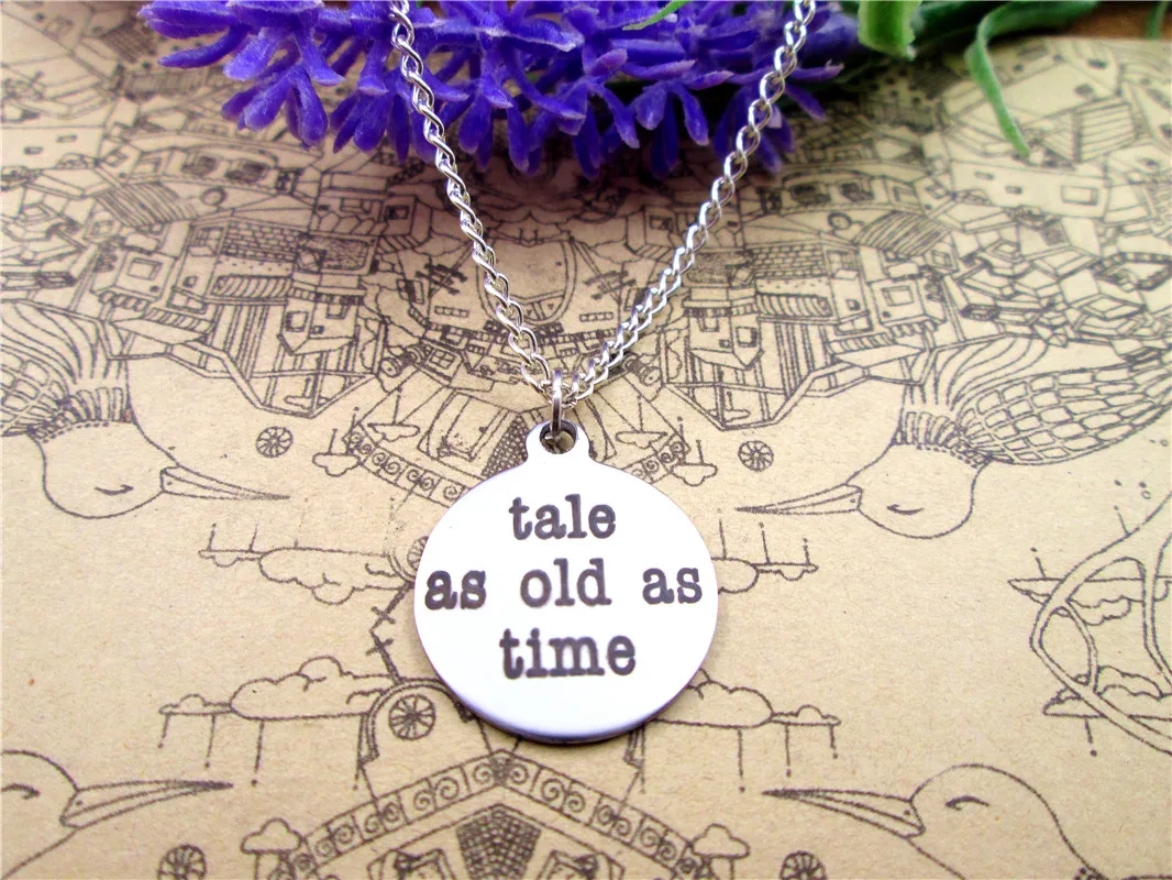 3 шт./лот модное ожерелье из нержавеющей стали &quottale as old time&quot Подвески ювелирные