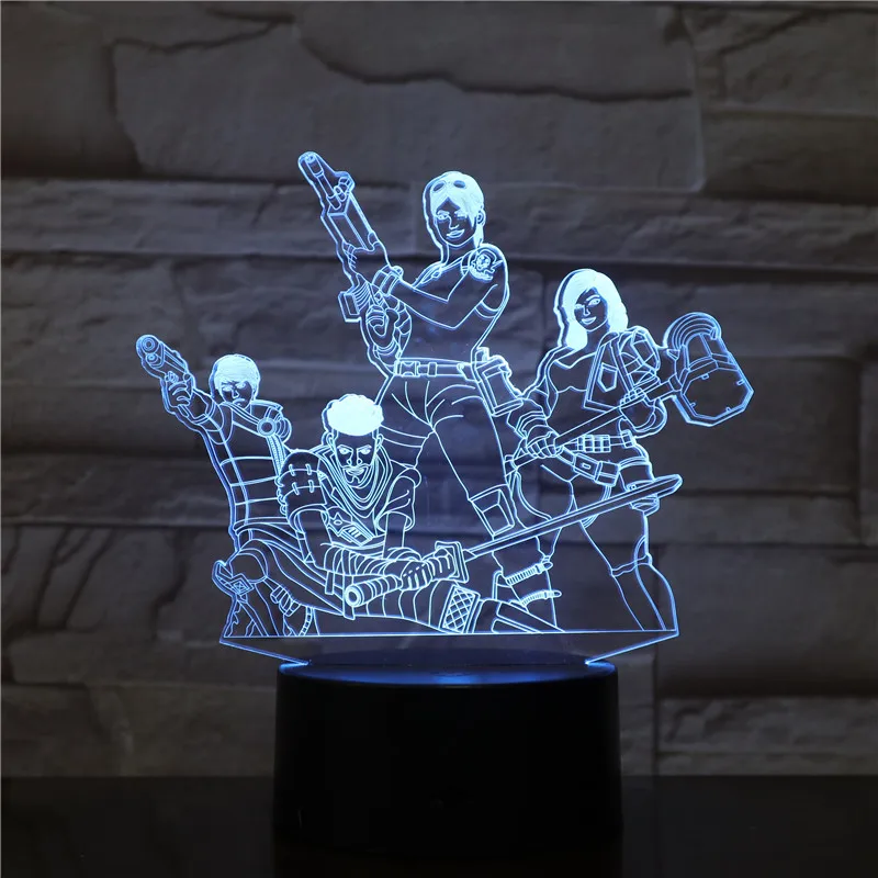 

Game Team Figure 3D LED Table Lamp Night Light 7 Colors Changing Bedroom Sleep Lighting Home Decor Gifts Drop shipping