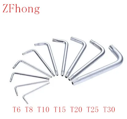

50pcs T6 T8 T10 T15 T20 T25 T30 T40 torx wrench for Anti theft bolt