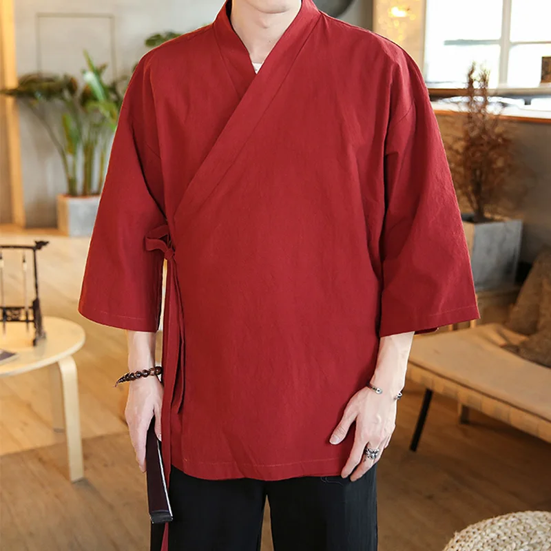 Oriental Clothes men's orient tops oriental shirts for men hanfu blouse cheongsam linen vintage style clothing chinese traditio