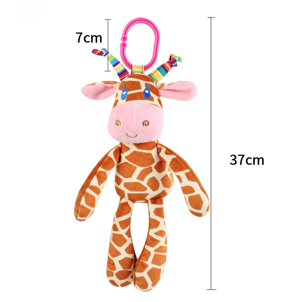 Cartoon Plush Baby Infant Safety Nursing Bed Stroller Pram Hanging Rattles for Infant Play Activity