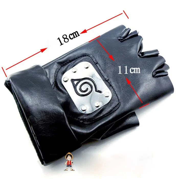 Free Shipping Anime Naruto Kakashi Black Naruto Cosplay Gloves in Boys