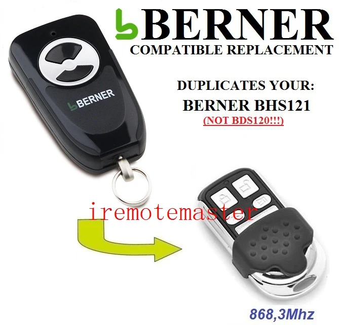 

5pcs BERNER BHS121 transmitter compatible remote control 868.3MHZ