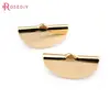 10PCS width 15MM 20MM 25MM 24K Gold Color Brass Arc-shaped Rope Ends Fastener Clasps High Quality Jewelry Findings Accessories ► Photo 3/6