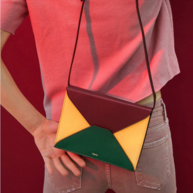 

Color Matching Geometric Women Shoulder Bags Casual Crossbody Bags for Women Small Flap Bags Ladies Hand Bags Tote Purse 2019