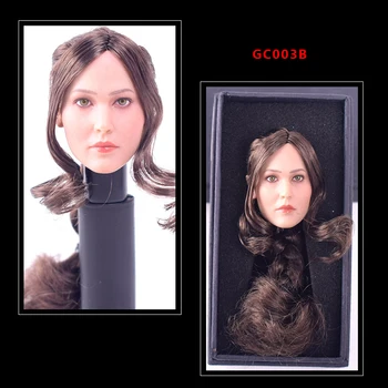 

GACTOYS GC003 Jennifer Lawrence Type B 1/6 Scale Female Planted Hair Head Sculpt Carving Braided ponytai F 12" Phicen Figures