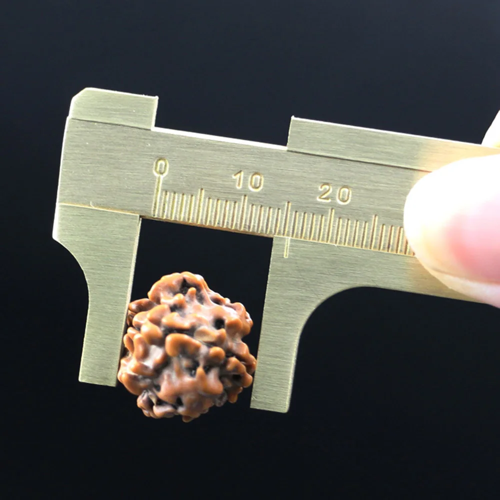 

80/100mm Mini Solid Brass Single scale DIY Portable vernier caliper Measuring Ruler Hand Tool