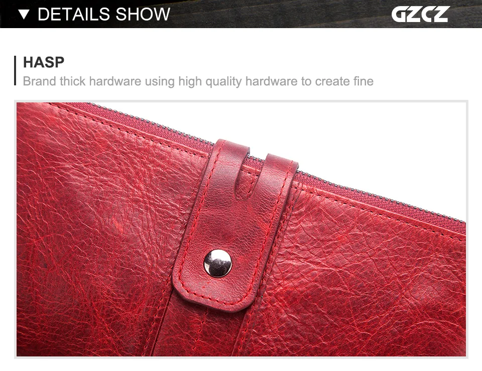 GZCZ, роскошный женский длинный кошелек, кошелек из натуральной кожи, красный, зеленый, винтажный, на молнии, кошелек для денег, кошелек для дам, portefeuille femme