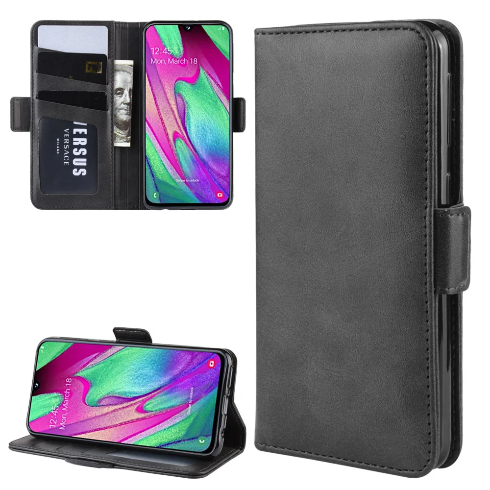 For Samsung Galaxy A40 Case A405FD A405FN Flip Wallet PU Leather Bags