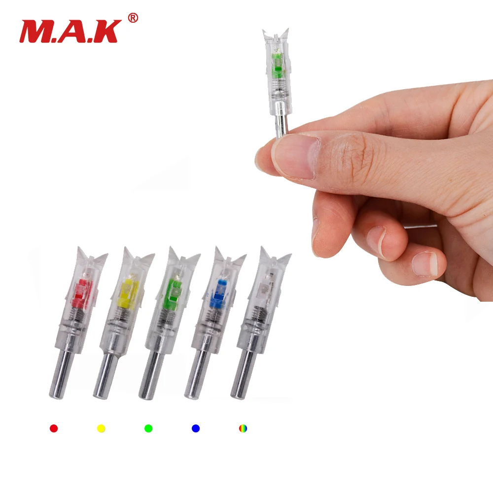 

3/6 Pcs Lighted Nocks Led Lighted Arrow Nock Suit Inner Diameter 7.62mm Crossbow Arrow for Archery Hunting Shooting