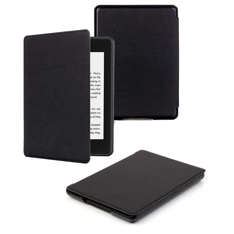 Для всех новых Kindle чехол тонкий легкий из искусственной кожи смарт-чехол для всех новых Kindle 10го поколения - Цвет: Black