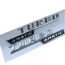 10 pares/lote ABS Embleme Para TUR-BO 4MATIC Emblema Emblema Emblema Autocolante Embleme