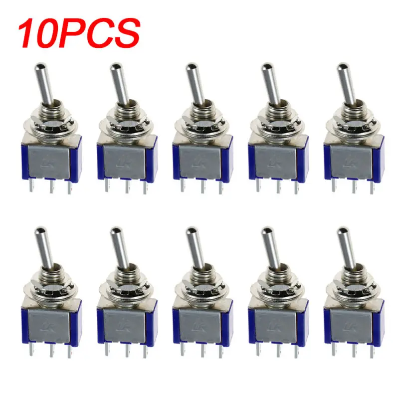 10x мини вкл/выкл/вкл Переключить флик переключатель 6A 12V SPDT 3 Pin автомобиль модель