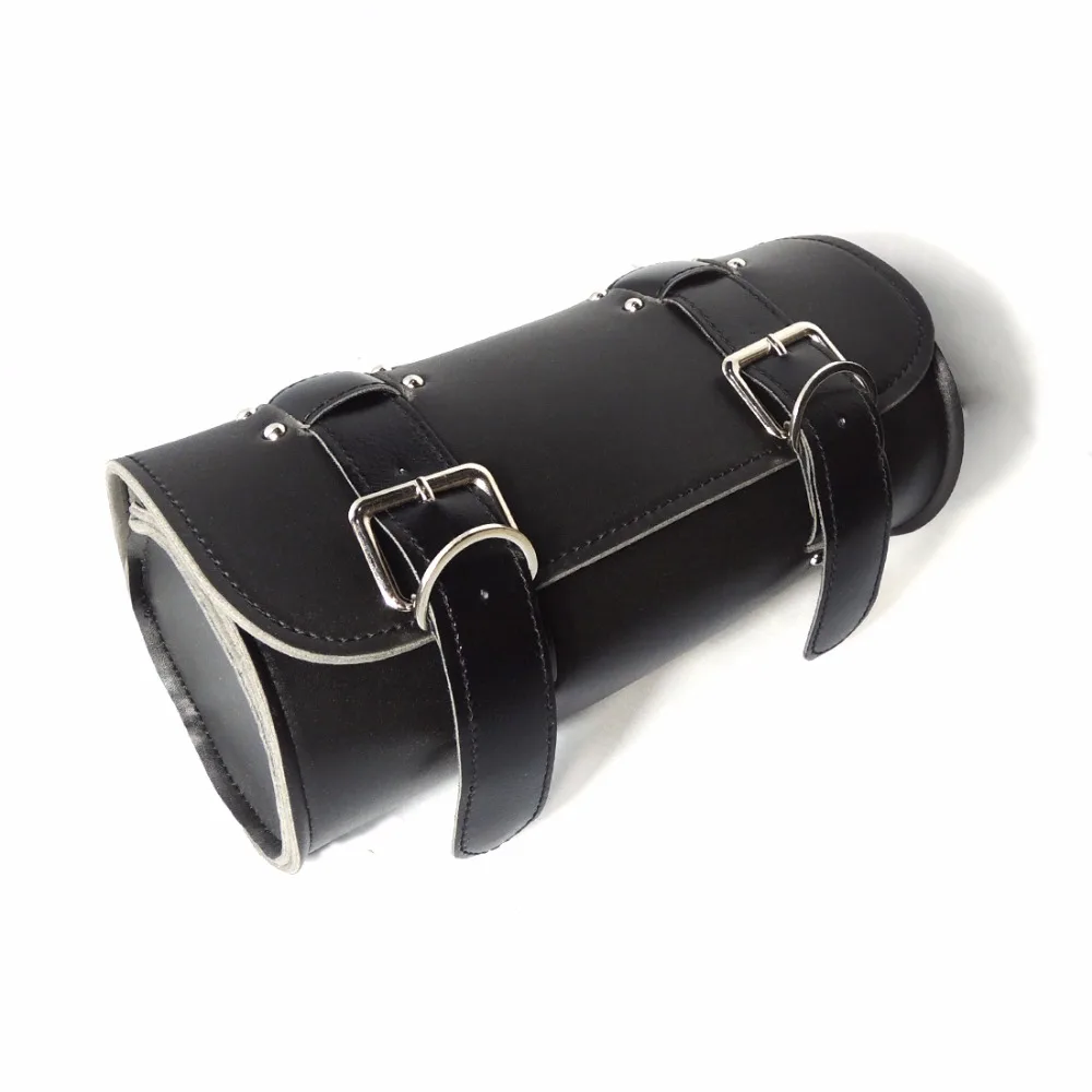 Us 21 13 20 Off Leather Handlebar Bags Motorbike Sissy Bar Side Tool Front Forks Motorcycle Luggage Bag On