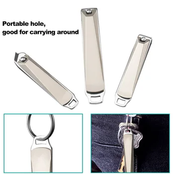 

3PCS Nail Cutter Trimmer Set Nail Clipper Set Sharp Stainless Steel Bevel /Small /Large Nail Clipper Toenail Manicure Tools