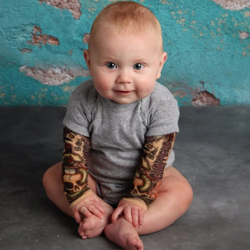 Puseky/модные детские комбинезоны с тату-рукавами; Комбинезон для маленьких мальчиков; Комбинезон для маленьких девочек с длинными рукавами; одежда для малышей; Roupas de bebe