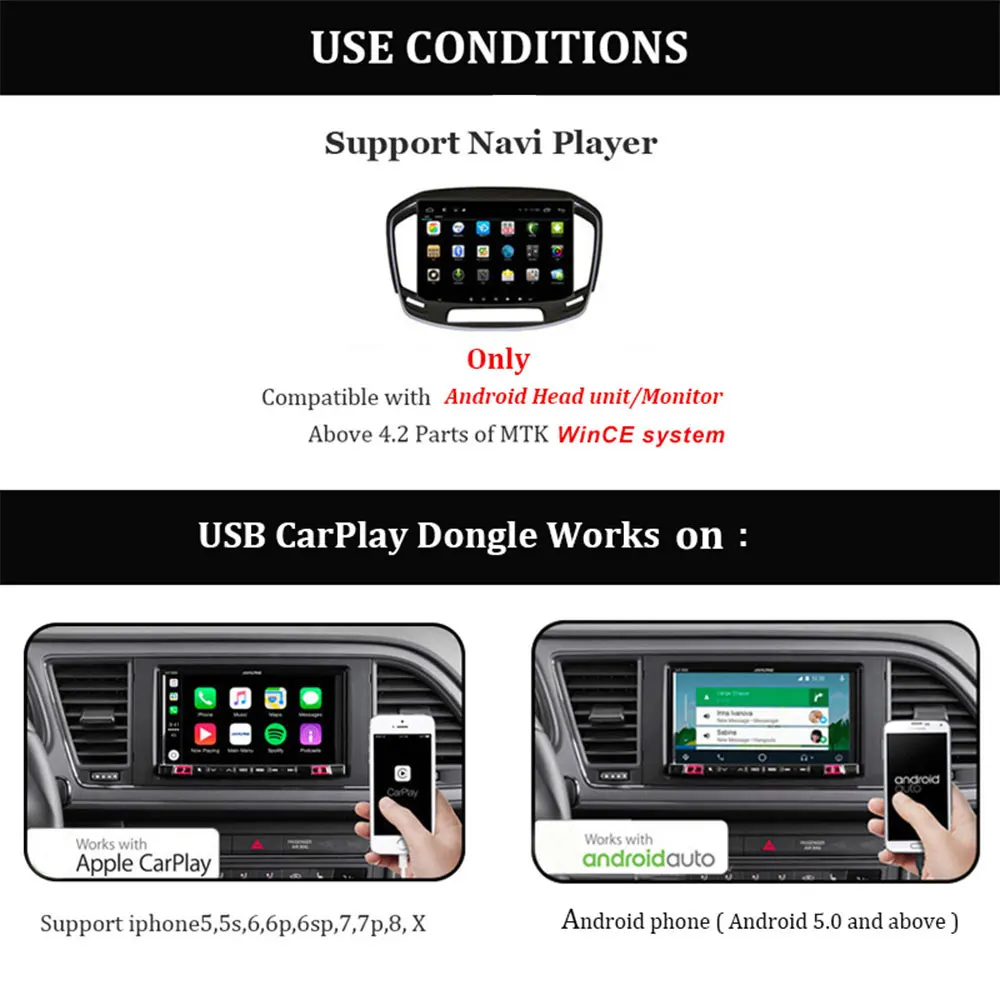 USB Link CarPlay адаптер для Smart tv 5V Carlinkit автомобильный для Apple Android навигационный плеер gps провод Carplay ТВ зеркало Android авто