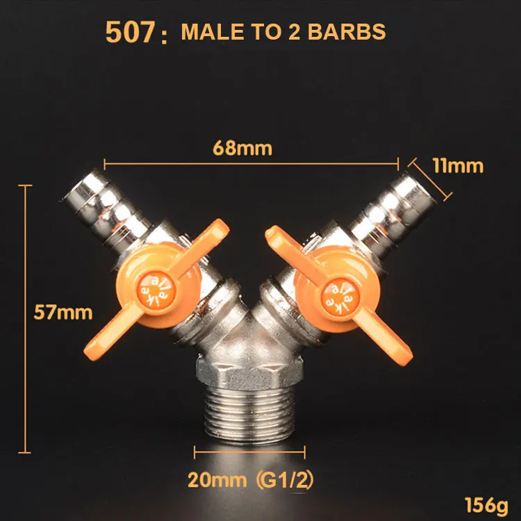 

Brass Chrome Ball Gas Valve G1/2" BSPP For Gas Liquid Water ON/OFF Ball Valve 507