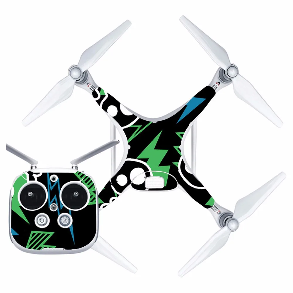 

[J40061] Waterproof PVC Decal Skin Sticker For DJI Phantom 4 Drone body protection film+remote Controller cover