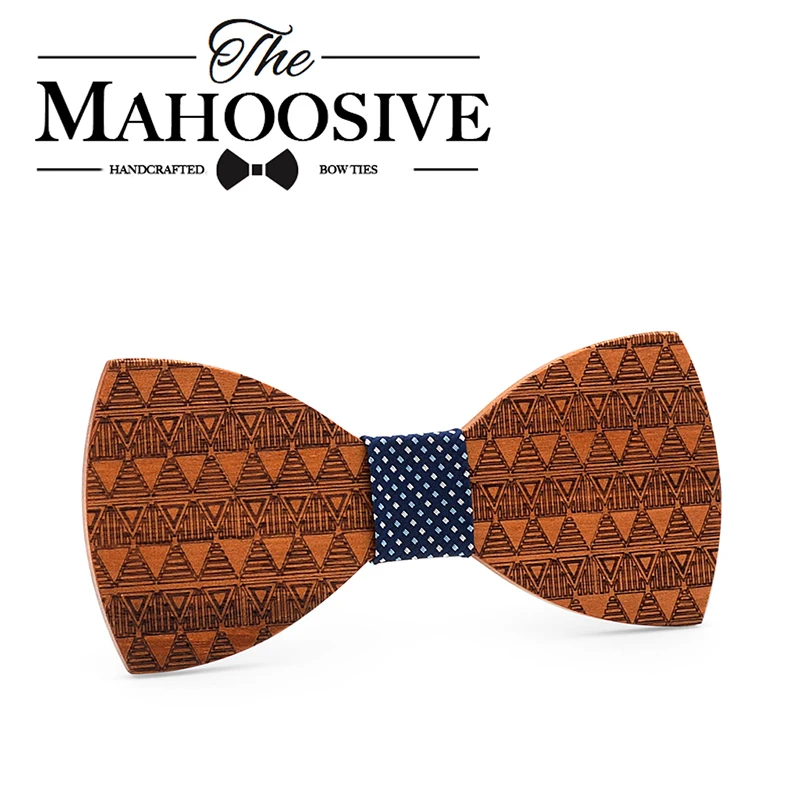 Mahoosyve модный бренд ручной работы деревянный лук Галстуки Галстук-бабочка галстук-бабочка галстуки для мужчин DIY Dot мужские s деревянный галстук-бабочка галстук