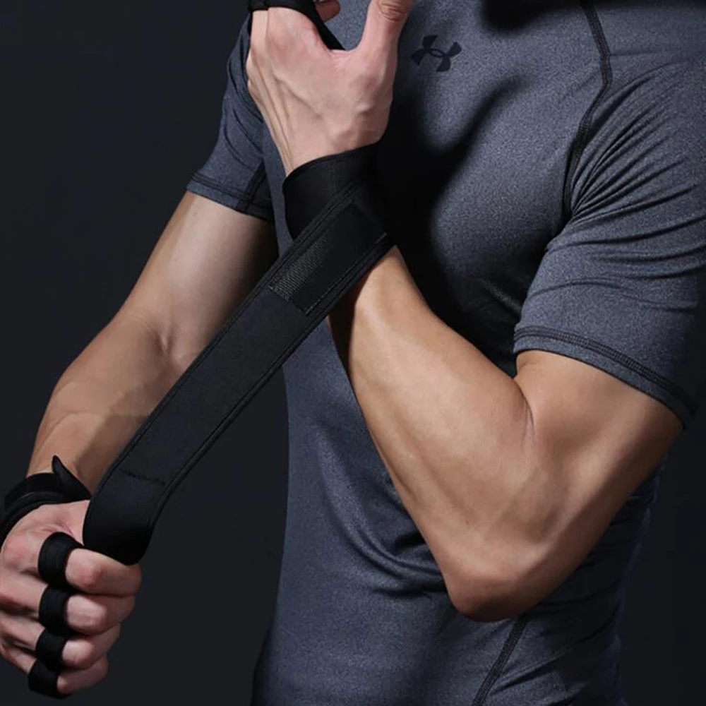 Half Finger Weight Lifting Gym Gloves Anti-slip Sports Fitness Training Fitness Bodybuilding Workout Wrist Wrap Exercise Gloves