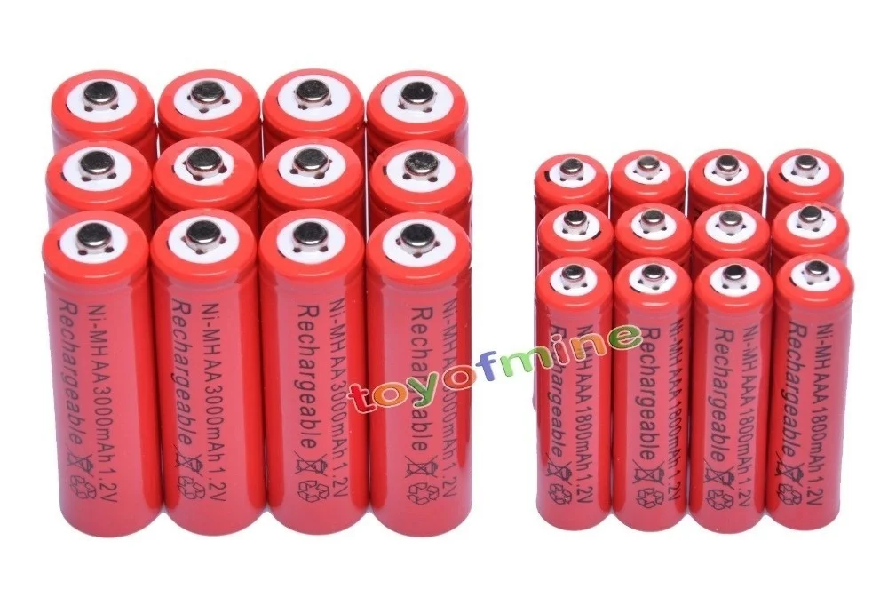 AA 3000mAh+ AAA 1800mAh 1,2 V NiMH 14500 аккумуляторная батарея 2A 3A аккумуляторная батарея