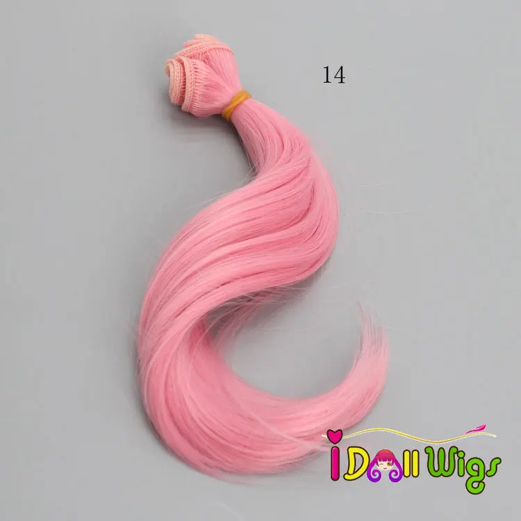 Одна штука 15*100 см Желтый Синий Розовый Зеленый большая волна волос утки для BJD/SD/Blyth/Американская кукла DIY парики хорошее качество