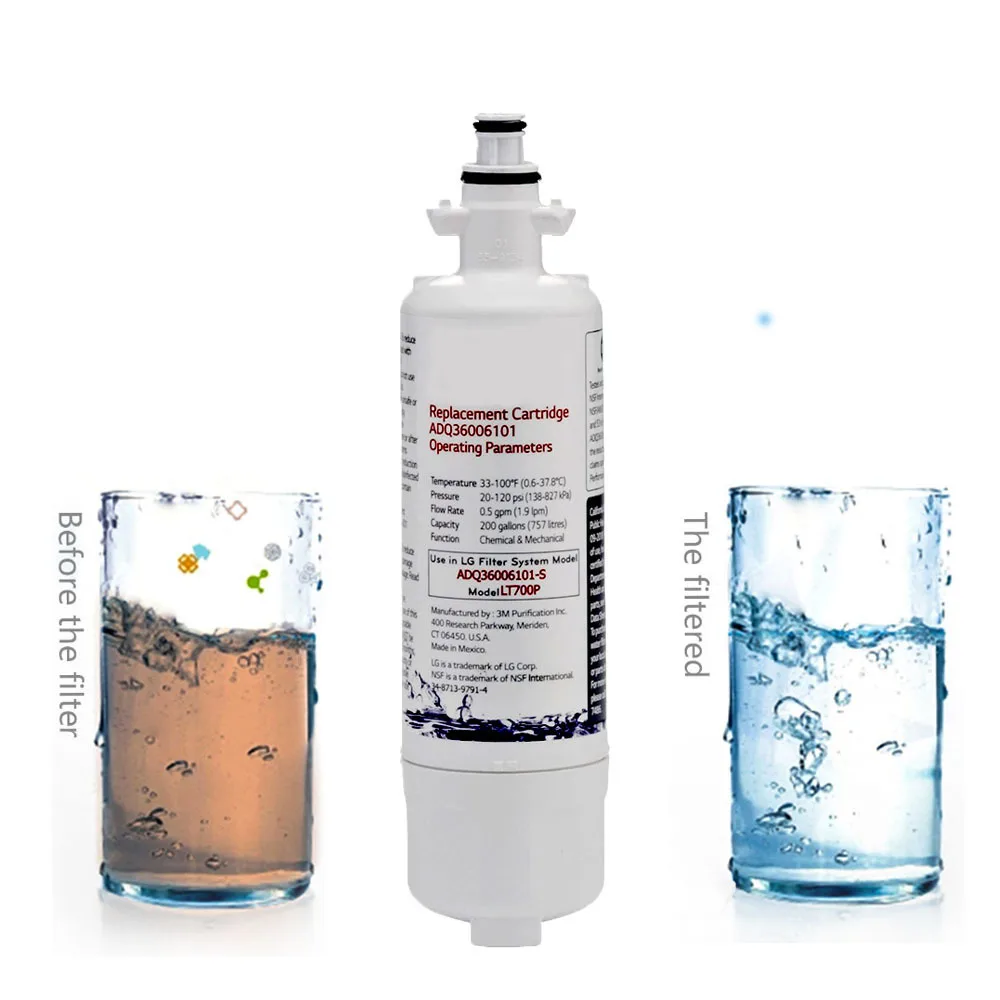 Hot Household Water Purifier Activated Carbon Reverse Osmosis Refrigerator Ice & Water Filter Replacement For Lt700p 5 Pcs/lot