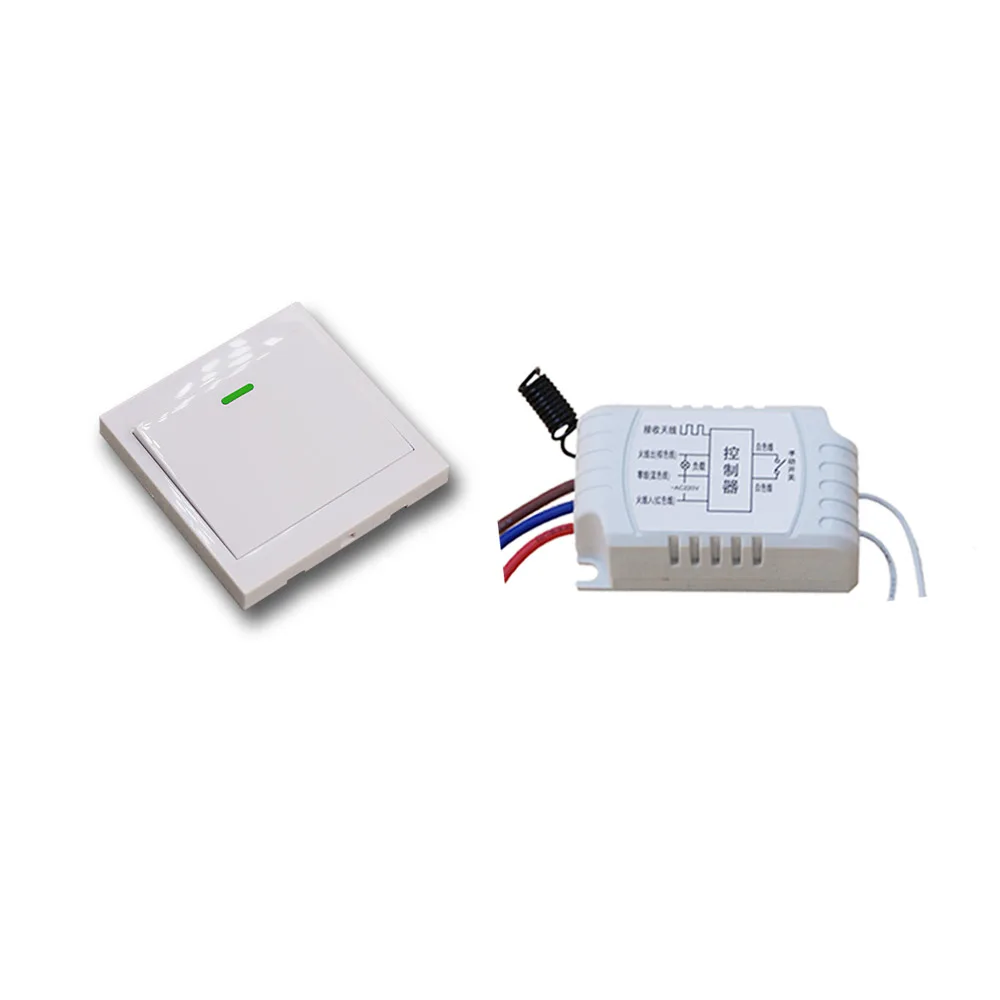 

New AC220V 1CH Wireless Remote Control Switch System Receiver + Wall Panel Remote Transmitter Remote Smart Home Switch 315/433