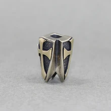 Высокое качество изысканный щит латунный нож бусины зонтик веревка шарик Открытый EDC щит Крест Бусы на веревочке